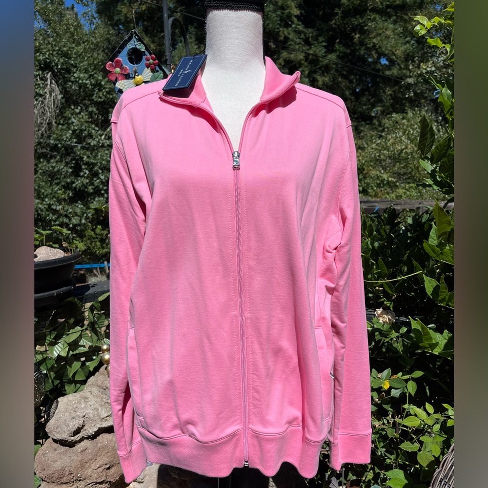 Pink zip up sweat jacket